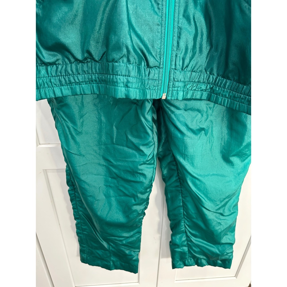 Vtg TAIL Sporty Teal Tracksuit Womens M Jacket Pants Retro Tennis - Picture 2 of 13